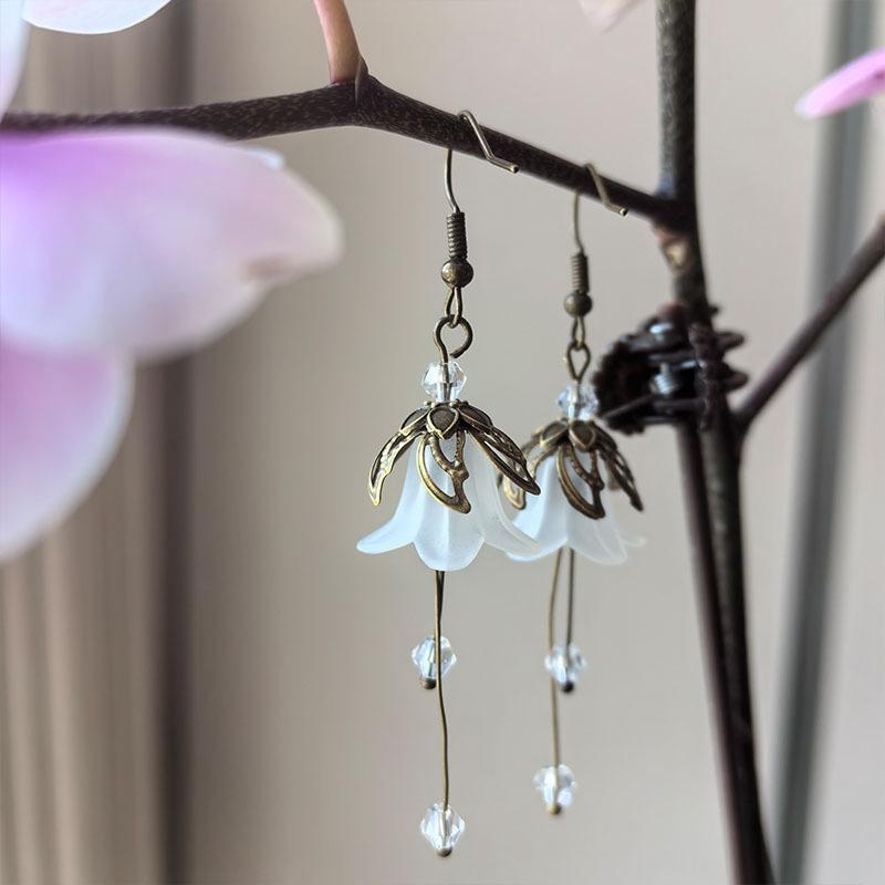 Ametystové náušnice - Květinové náušnice - Květinové náušnice - Woodland Náušnice - Fialové náušnice