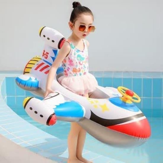 Float for with foot baby for with handle and for ages children, pocket, float, children, seat, 1-6 (1White)