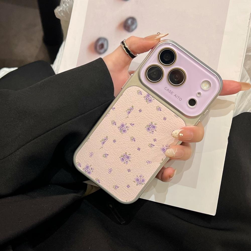 Ins Flower Large Window Phone Case for For Iphone 17 16 Pro Max 14 1 13 Camera Film Protector Shockproof Ultra Slim Cover