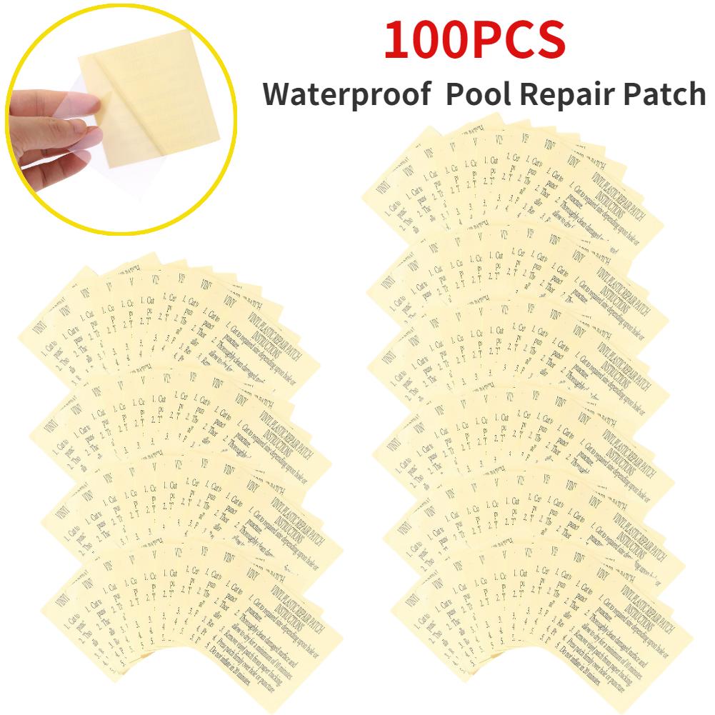 10-100pcs Self-Adhesive Pool Repair Patch Waterproof Pool Liner PVC Repairing Patches Stickers for Inflatable Products Boat Raft