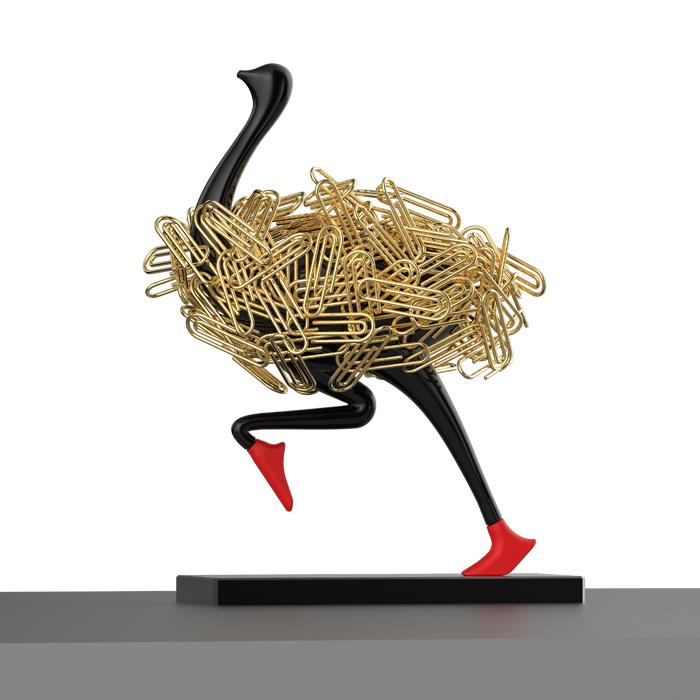 Ostrich Magnetic Cute Home Decor Holder Paper Clip Storage Box Rack Ornament Office Gift Home Decoration Accessories Home Decor