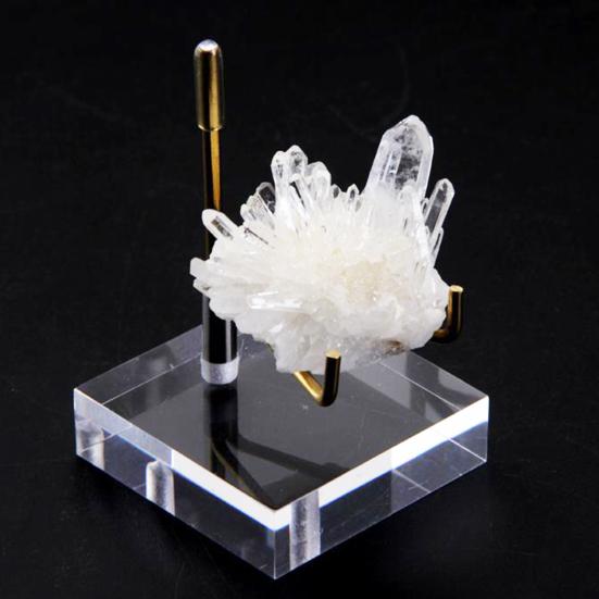 Display Stand Adjustable Metal Display Rack with Clear Acrylic Base for Collections Craft Plate Jewellery