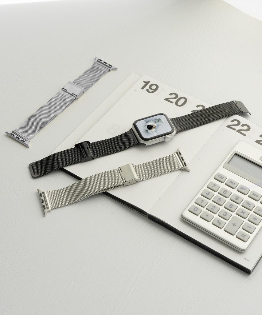 Nuateu [3Color] Milanese Loop Clip Metal Strap Compatible With All Apple Watch Models 11/10/9/8/7/6/5/4/Se3/Ultra 3