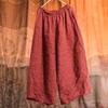Sand Washed Wide Leg Loose Old Retro Literary Casual Pants Loose Plus Size Nine Point Straight Wide Leg Women