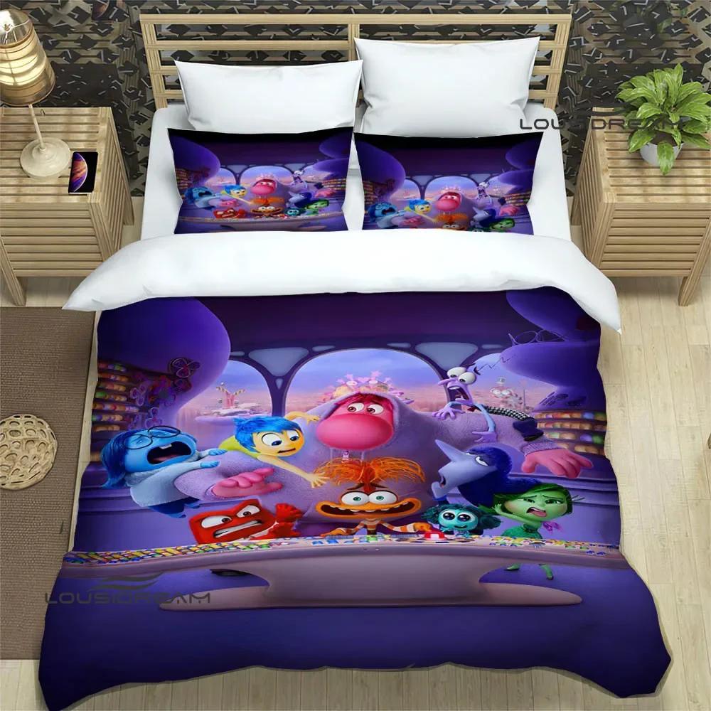 Cartoon Print Inside Out Bedding Sets Pillowcase Children Duvet Cover Bed Comforter Set Bedding Set Luxury Birthday Gift