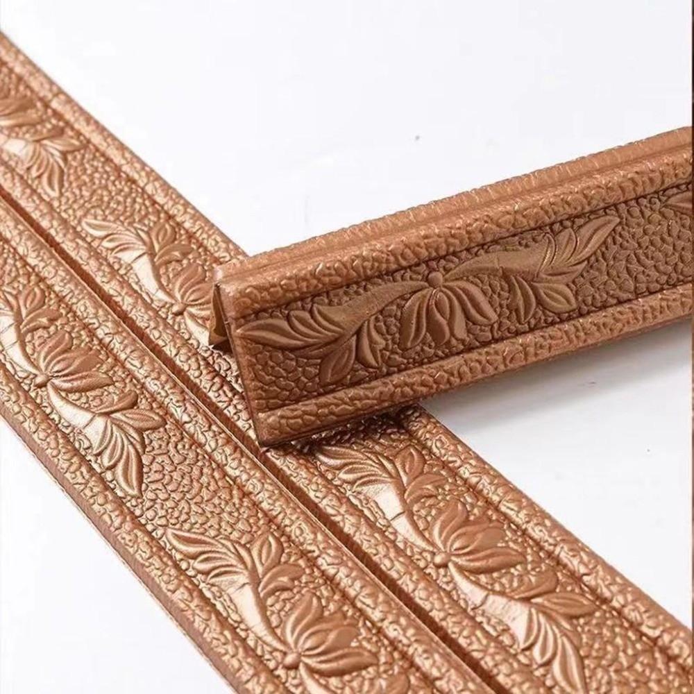 Self-adhesive Baseboard Embossed Wall Waist Line Wall Sticker Corner Wallpaper Edge Strip Stickers