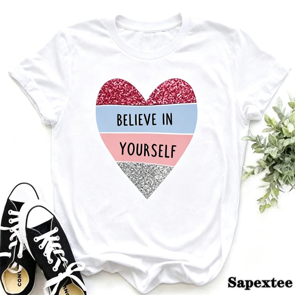 2027 New Finger Heart T Shirt Unisex Tops Korean Ulzzang Graphic Tees Unisex Fashion Unisexs T Shirts 90s Girls Black Shirt