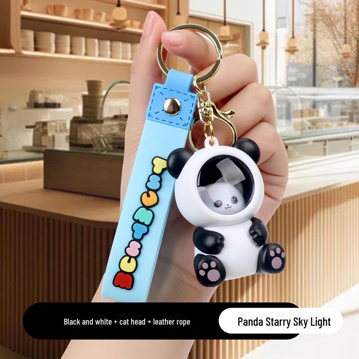 

Брелок-подсветка «Звездное небо» 2024 года в виде панды: Изысканный подарочный кулон для женщин и школьных ранцев. No Buckle