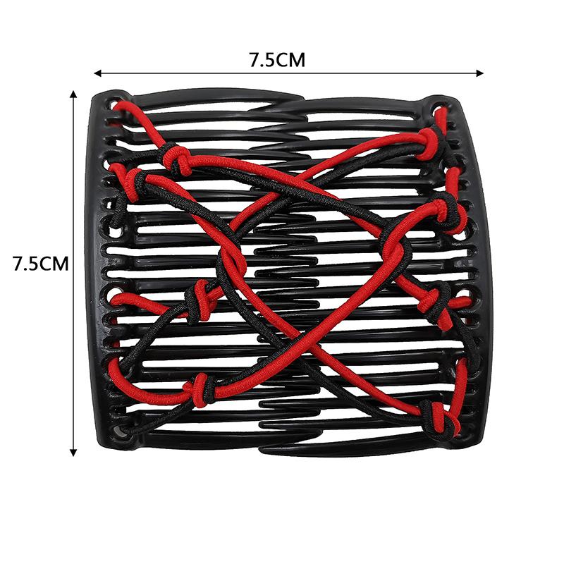 Magic Hair Claws Tuck Comb Updo Elastic Hair Clip Stretchy Knotted Double Comb Elastic Hair Combs Ponytail Holder Barrettes
