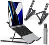 iVoler Laptop Stand Height and Angle Foldable PC Aluminum Ergonomic Improves Back Pain and Shoulder Posture Heat Compatible with Various [6-Level