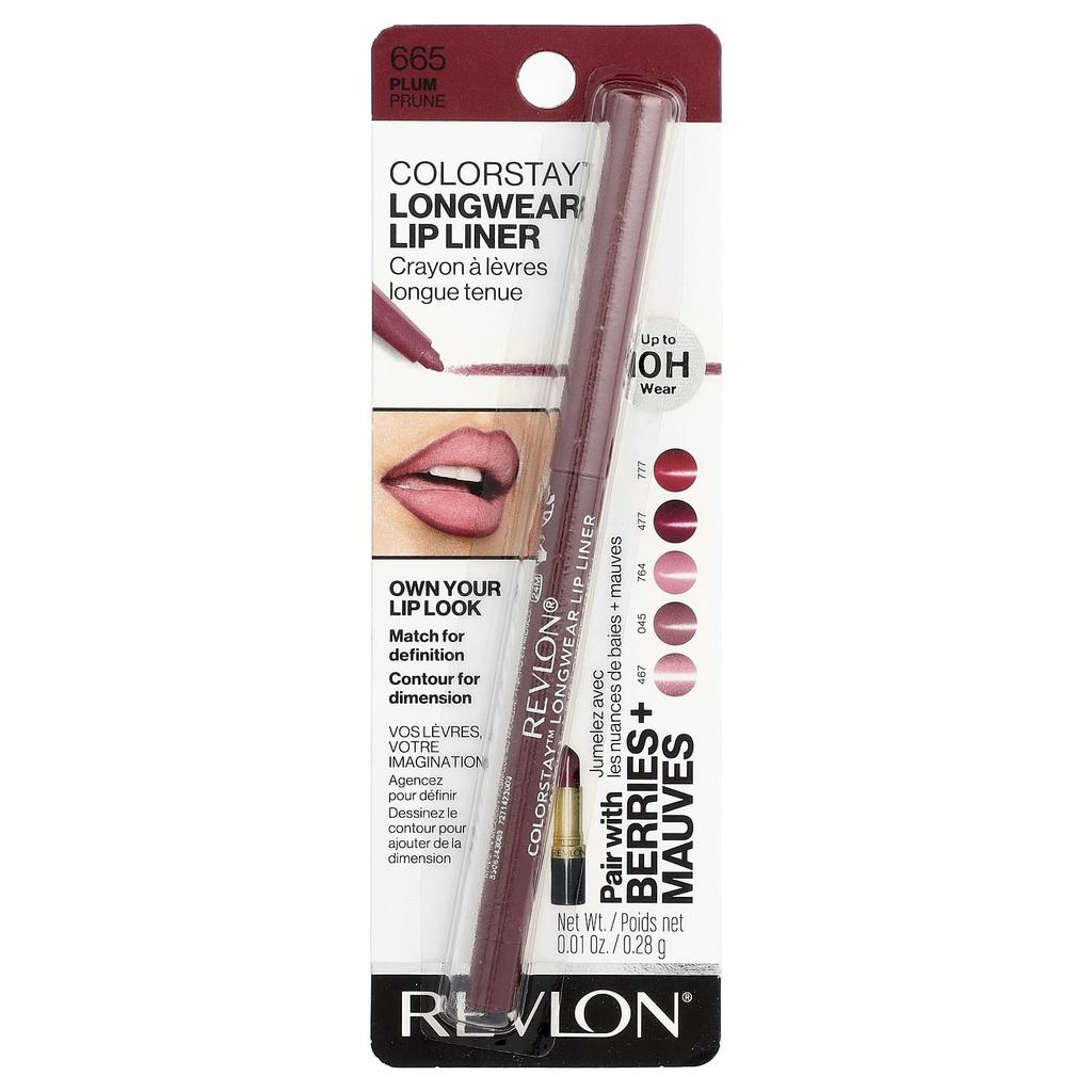 Revlon ColorStay™, Longwear Lip Liner, 665 Plum, 0.28 G (0.01 Oz)