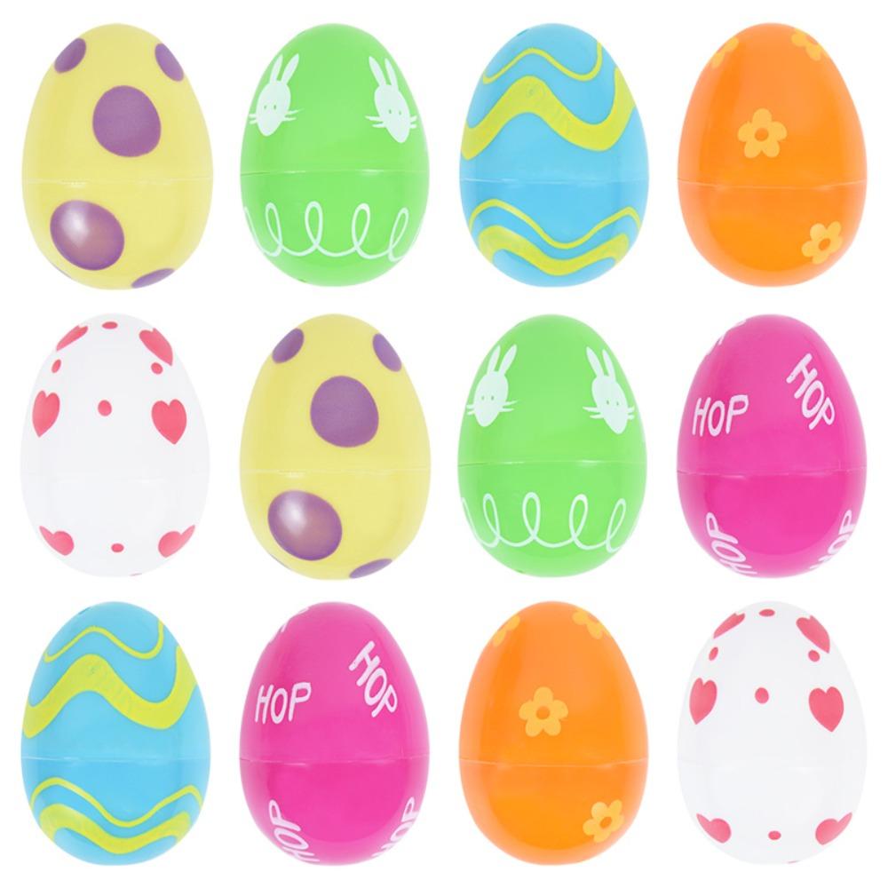 Painting DIY Educational Toys Plastic Assorted Eggs Fillable Easter Egg Colourful Easter Egg