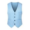 Men's Korean Style Slim Suit Vest - Business Casual for Spring & Autumn, Professional Groomsmen Dress Vest.