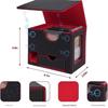 PU Leather Dice & Card Storage Box for 120+ Sleeved Cards, Dice, and Tokens - Compatible with Yu-Gi-Oh! & Magic: The Gathering, with Windowed Display.