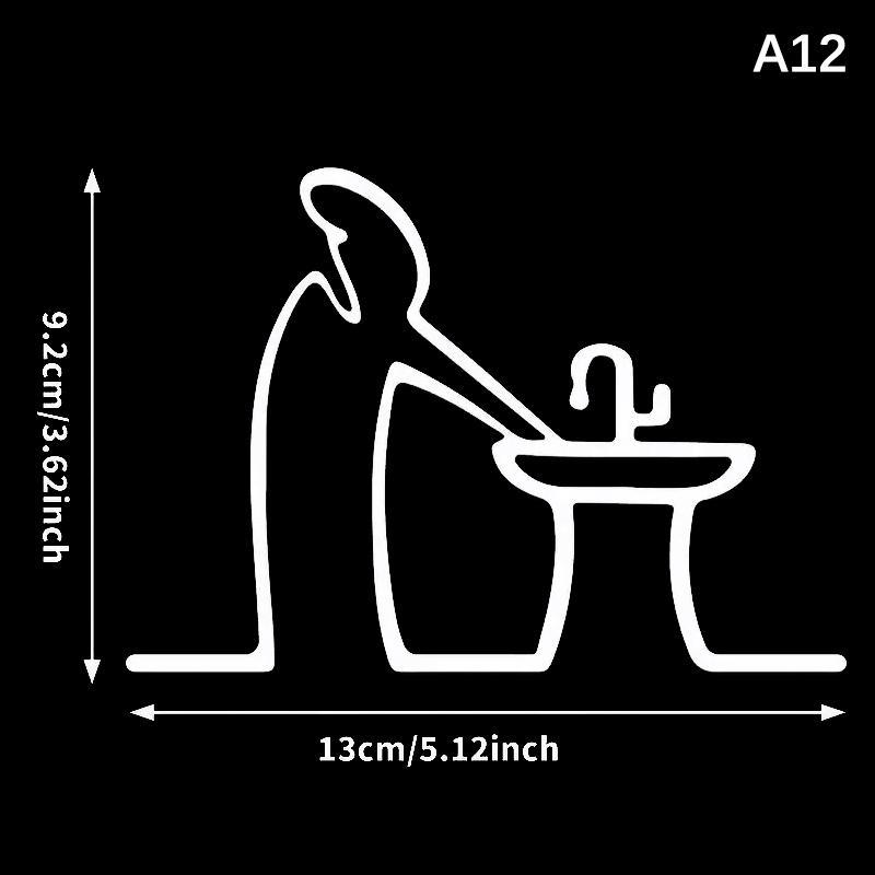 La Linea Line Art Wall Sticker Minimalist Self-Adhesive Waterproof Decal For Walls, Doors, Glass, Cars Home And Car Decoration