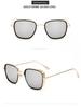 Retro Square Steampunk Metal Sunglasses for Men