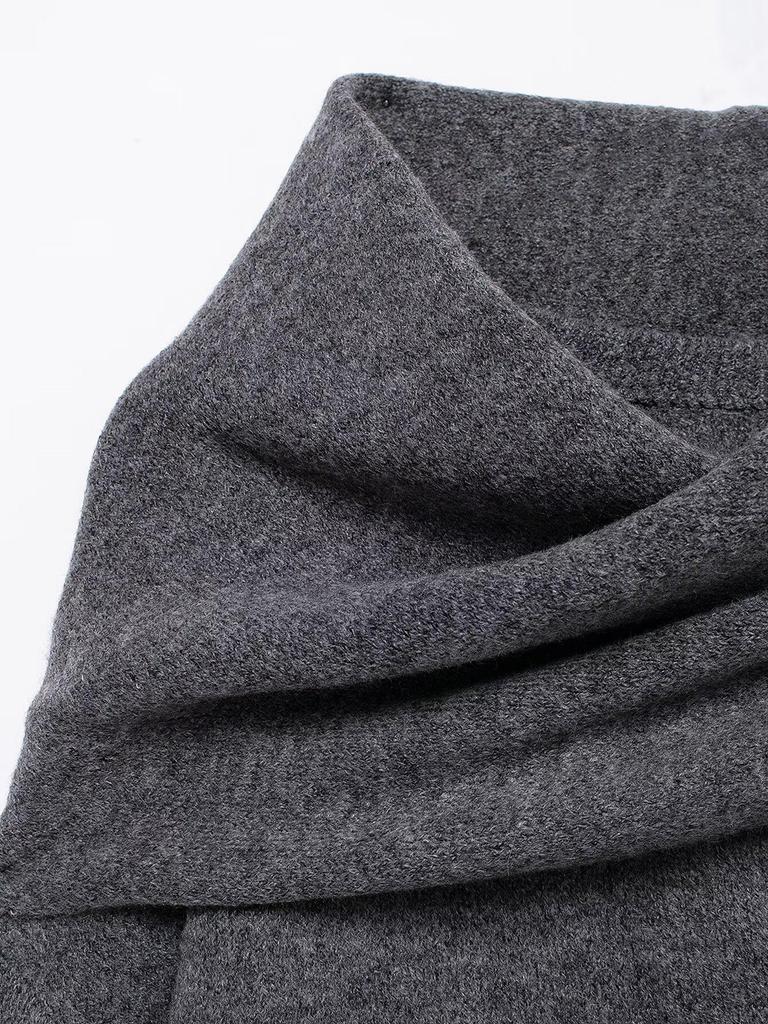 INS Spring Women's Elegant Knit Coat with Scarf