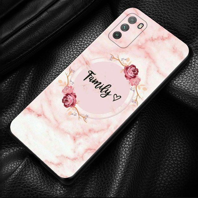 Pink Marble Flower Case For Xiaomi Poco X3 F3 Gt M3 Nfc F1 M3 M4 Pro 5g F3 Gt Cover For Mi 11t 10t Pro 9t 11 Note 10 Lite Civi