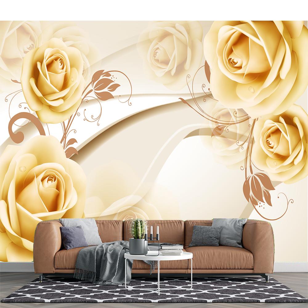 Floral Mural 3d Relief Flower Wallpaper Modern Jewelry Fresco Living Room Bedroom Wall Murals Home Decor
