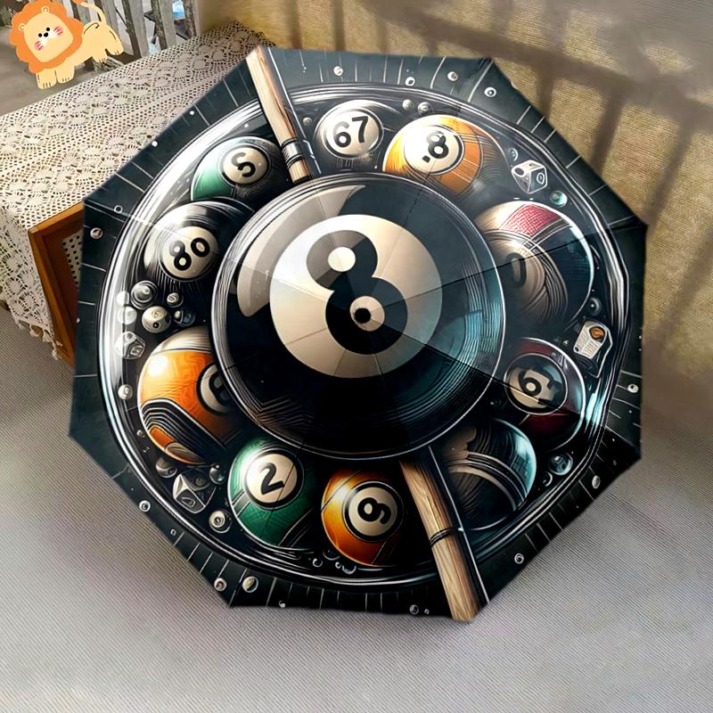 1PC billiards Umbrella Portable Folding Umbrella Iron Frame Hole Bone Structure Outdoor Home Umbrella A9