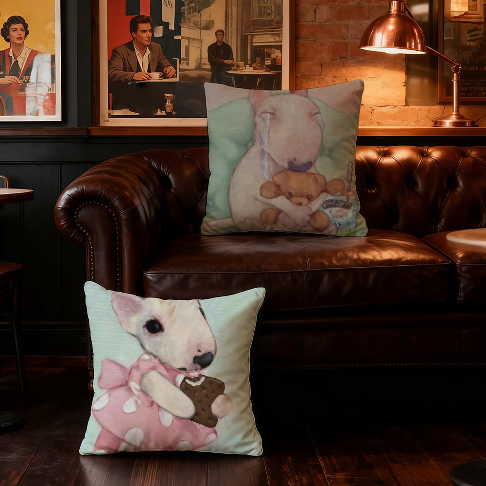 Cute Animal Oil Paintings cushion cover Home Office Convenient Nordic Simplicity Hit With Zipper Cushion Cover
