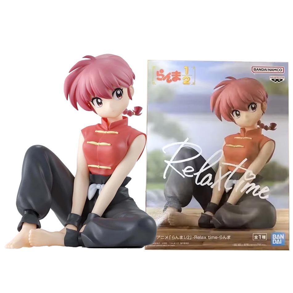 Original BANDAI BANPRESTO Ranma 1/2 Ranma Akane Tendo Shampoo Entspannungszeit Anime Figur Spielzeug PVC Modell Sammlerpuppe Geschenk