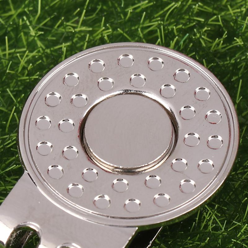 1Pc Golf Ball Marker Golf Hat Clip Magnetic Alloy Golf Ball Position Marker Removable Metal Hat Clip Accessories For Golfers