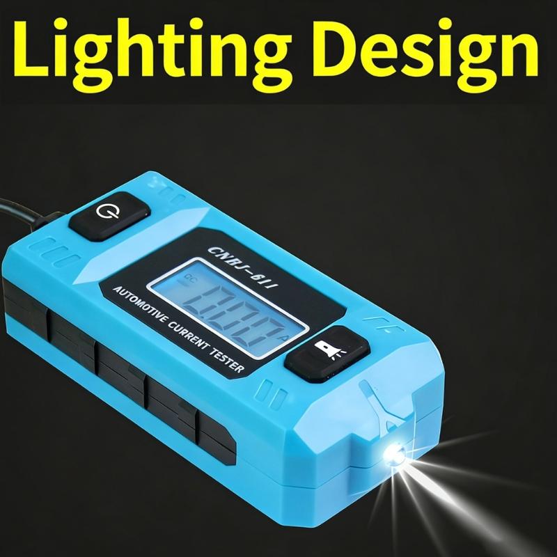 2/3pcs 12V/24V Car Current Tester Detector with Backlit & Flashlight 0.01-19.99A Automotive Fuses Circuit Analyzers Tool
