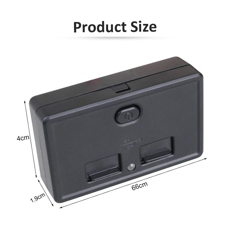 12V/24V USB-Ausgang 4.8A Dual-USB-Ladebuchse Wasserdichtes Autoladegerät-Panel mit Schalter für Auto Marine Boot Wohnmobil Bus LKW