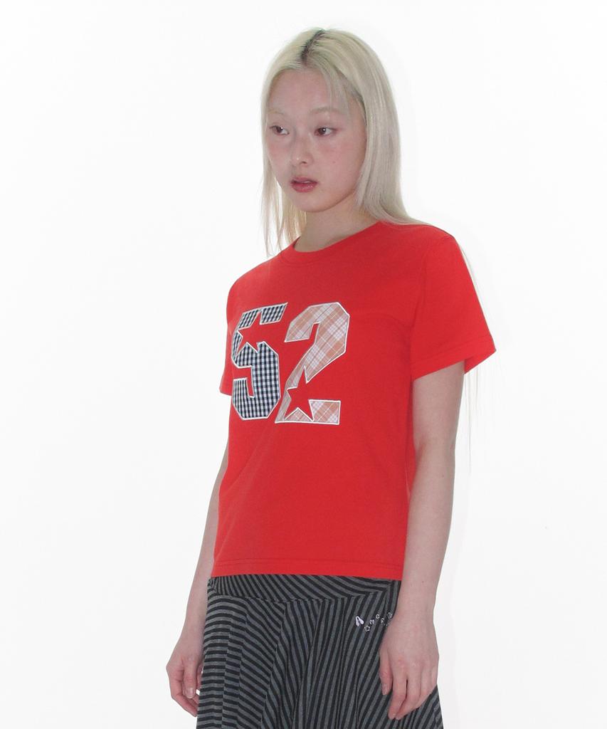 AMES-WORLDWIDE 52 Applique Tee Red