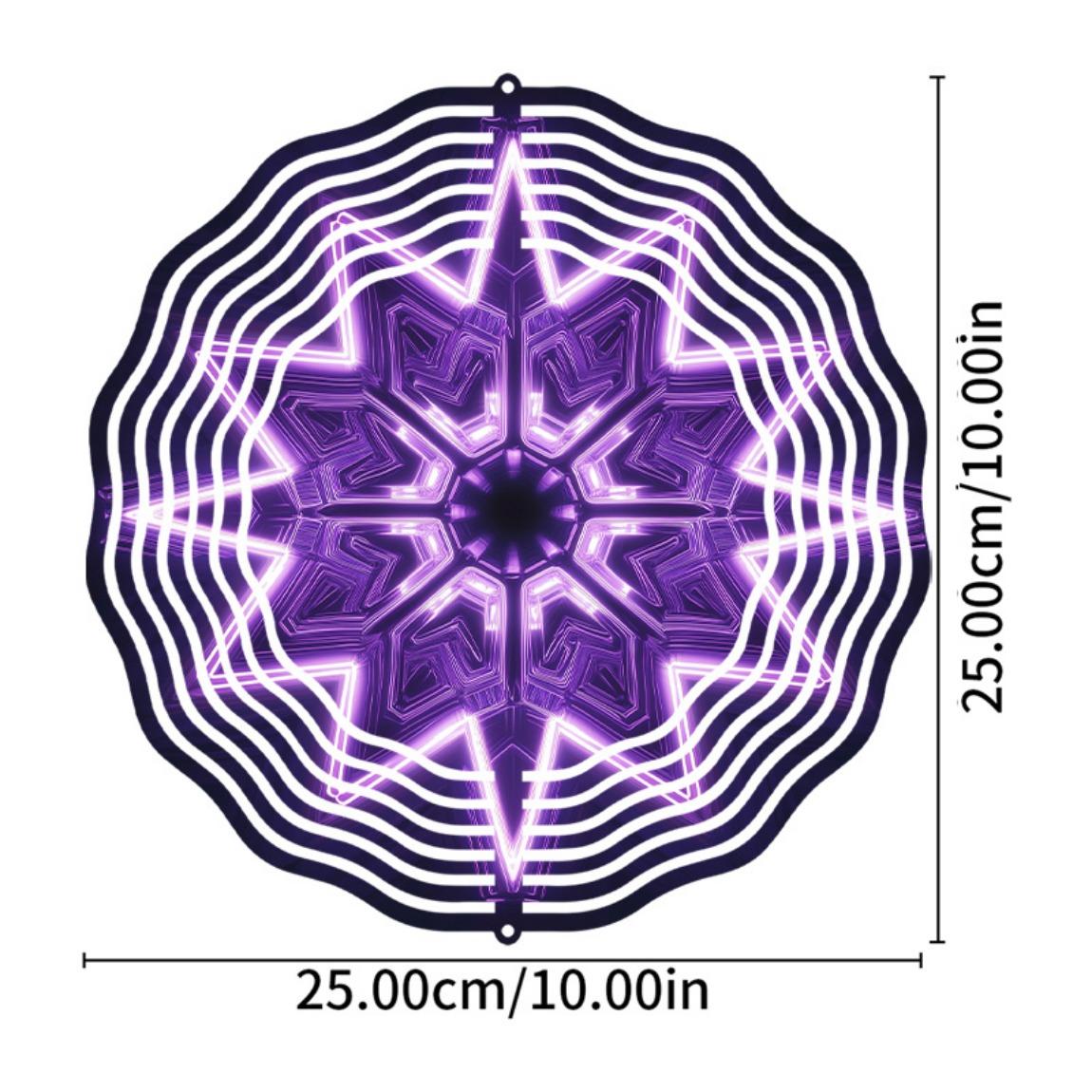 

10-дюймовый подвесной колокольчик для ветра для уличного декора, художественный колокольчик для патио, лужайки, сада с вращающимся на 360 градусов крючком, идеальный подарок на весну, лето 01A