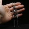 Edgy Skull Pendant Necklace Fashionable Skeleton Neckchain Street Culture Inspired Clavicle Chain for Trendsetters