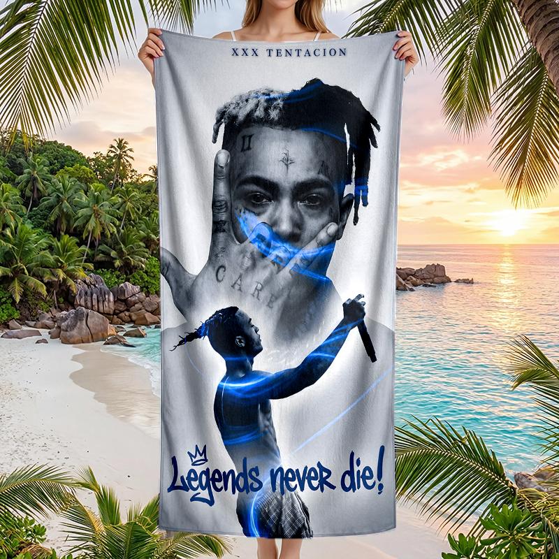 Xxxtentacion Fashion Beach Towel: Ideal for Summer Adventures Soft, Absorbent and Quick Drying Suitable for Swimming and Bathing