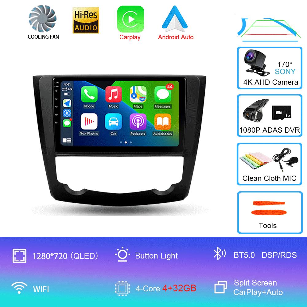 Radio Auto Android 14 Pentru Renault Kadjar 2015 - 2019 Navigare GPS Multimedia Player Video Stereo wifi+4G Carplay auto 2 DIN DVD
