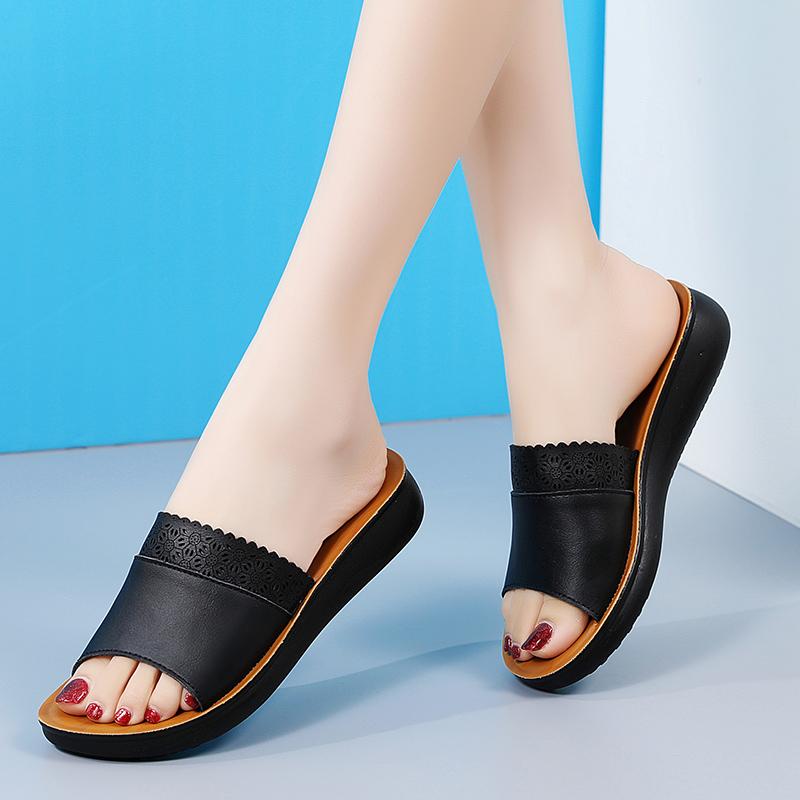 Női nyári divat vastag talpú megemelt papucsok otthoni papucsok alkalmi papucsok