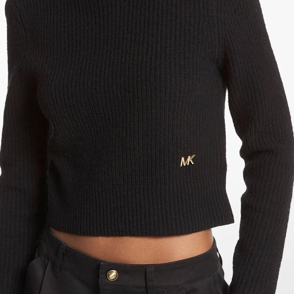 Michael Kors Solid Color Turtleneck Pullover Sweater Women sweater Black MF260HD6V1-001