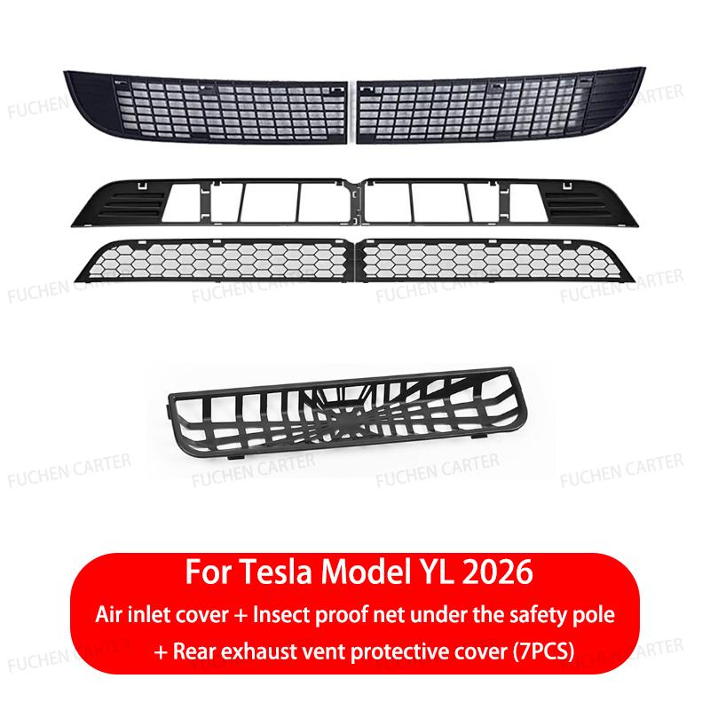 For Tesla Model YL Launch 2026 Front Lower Bumper Anti Insect Net Anti Dust Proof Inner Air Inlet Vent Grille Guards Accessories