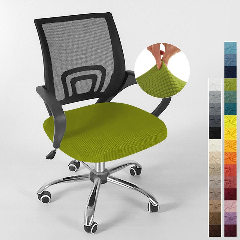 Cover For Computer Chair With Armrests Knitted Jacquard Cover For Swivel Office Chair Jacquard Seat Cover Computer Chairs