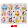 Wooden 3D Educational Grasping Board & Puzzle for Children: Animal & Fruit Theme Cognitive Toy