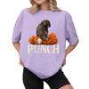 Women's Casual Printed T-Shirt Round Neck Pullover Short Sleeve Top