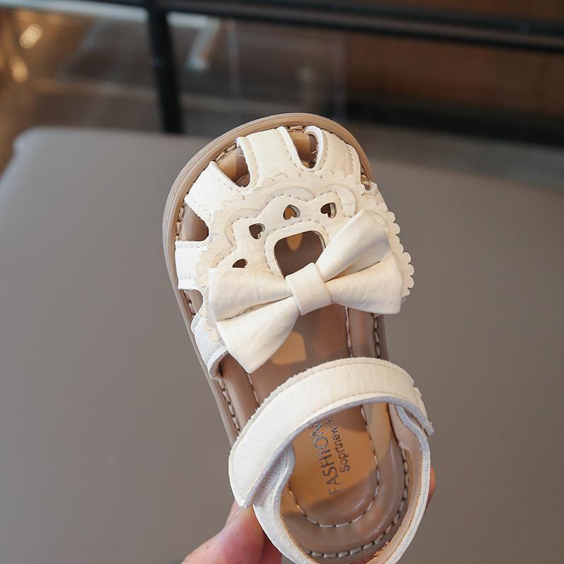 Girls' Sandals Summer Soft Bottom Baby Princess Bow Summer New Children's Shoes Girls' Beach Shoes