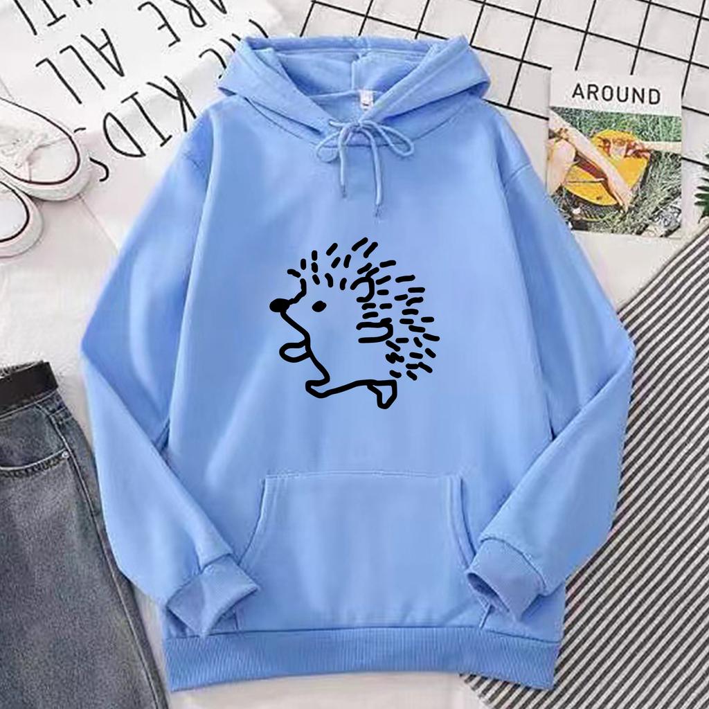 HedgehoginsHooded Sweatshirt for Men and Women, Couple Outfit, Autumn and Winter Korean Style, Trendy Loose Lazy Sweatshirt,