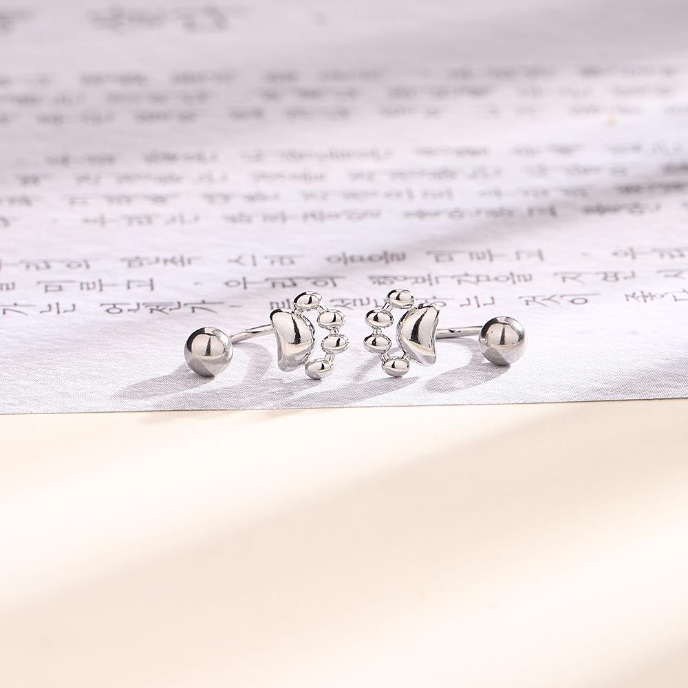 Cat Paw Ear Hook Earrings - Minimalist Korean Fashion, Cute Screw-in Studs for Women