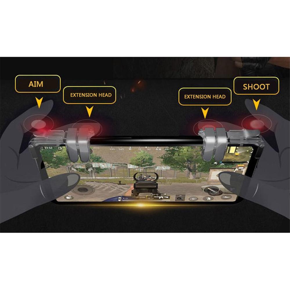 2PCS Mobile Game Trigger Fire Button Shooting Aim Key L1R1 Controller ...