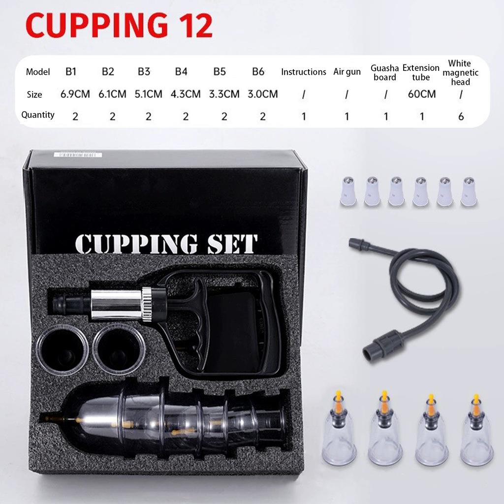 12/22 Cups Cupping Set for Massage Chinese Cupping Kit with Hand Pump Suction Cup Set High-quality Vacuum Cupper