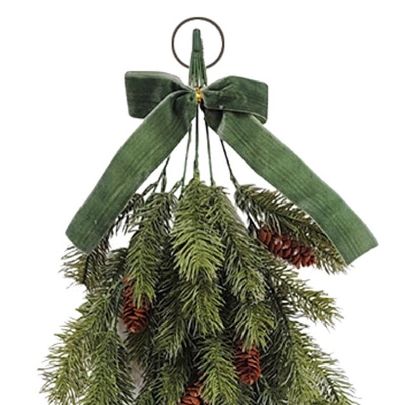 Artificial Plastic Pine Needle Branch Realistic Hanging Plant Ornament Christmas Tree Decoration For Indoor and Outdoor