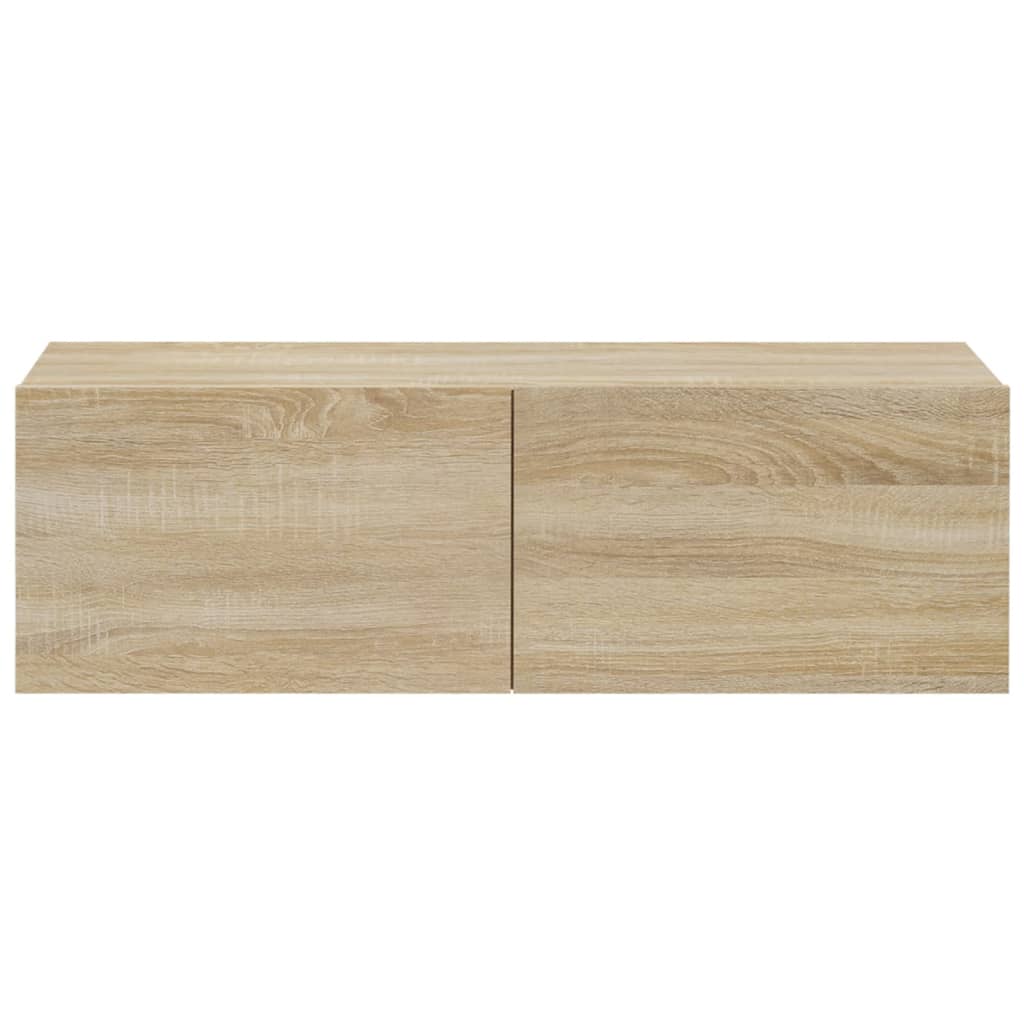 Vidaxl Szafki Ścienne Tv, 4 Szt., Dąb Sonoma, 100X30X30 Cm