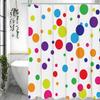 Colorful Circle Shower Curtain, Bathroom Decorative Shower Curtain, Waterproof Shower Curtain With Hooks