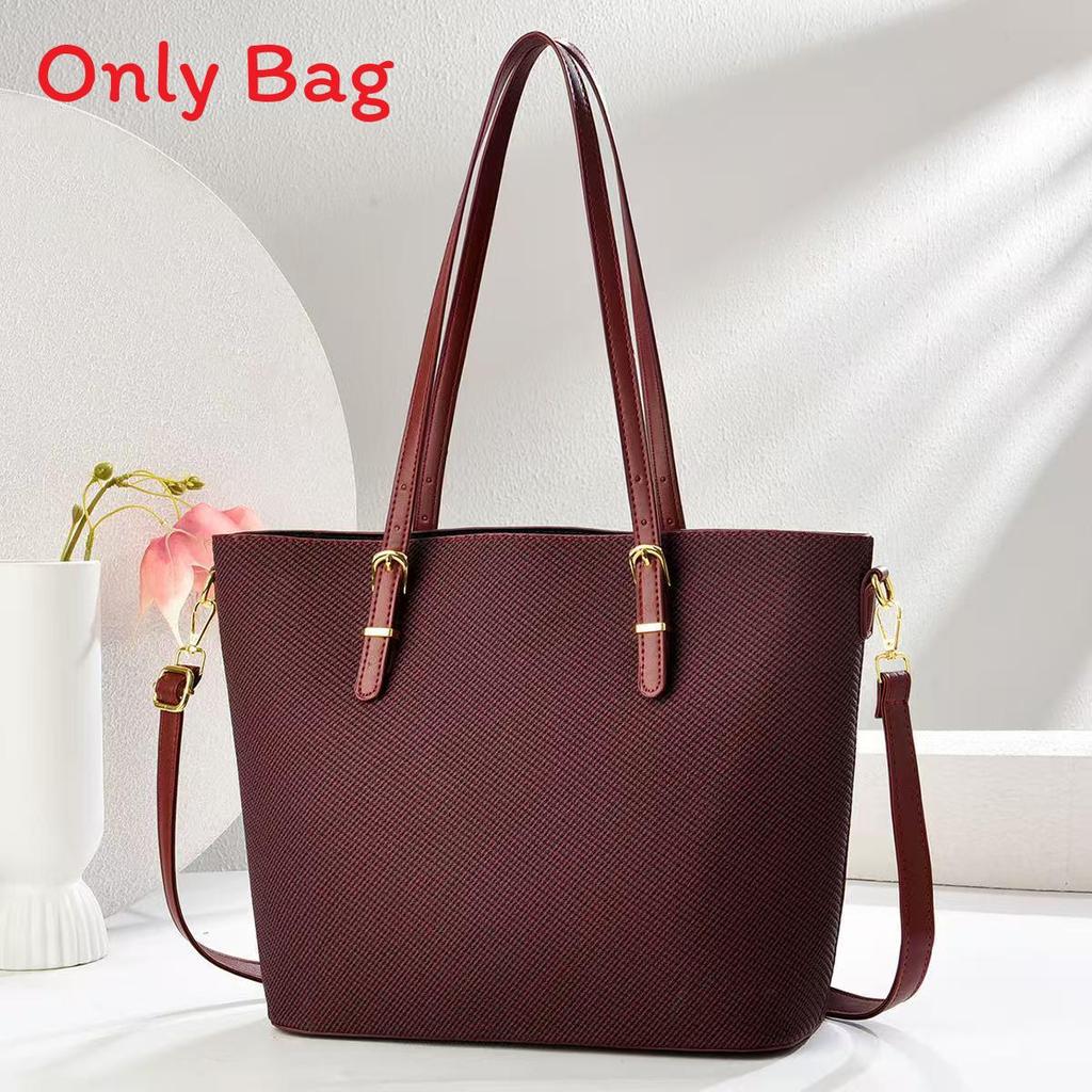 Classic Pu Large Capacity Tote Bag With Zipper Closure For Daily Use Women