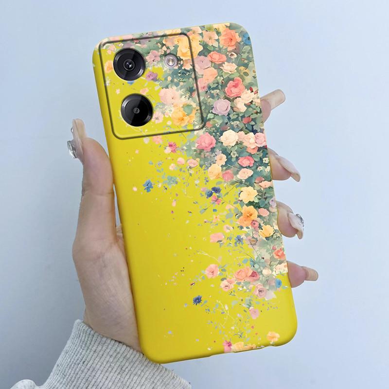 For Xiaomi Poco M7 Pro 5G Phone Case Fashion Flower Girl Design Soft Silicone TPU Back Housing for Poco M 7 Pro M7Pro 5g Covers
